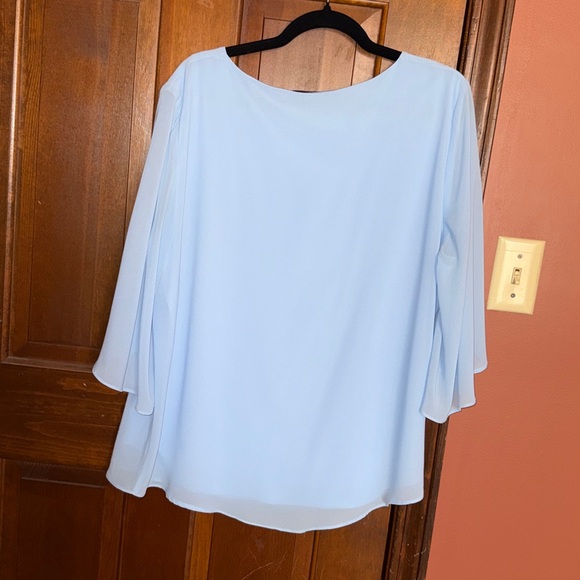 Grace Karin Soft Blue Women's Blouse - Picture 6 of 6